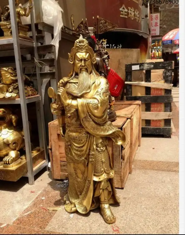 94CM Large huge - Company business TOP efficacious Protection- The God of wealth GUAN GONG Guandi FENG SHUI gold copper statue
94CM Large huge - Company business TOP efficacious Protection- The God of wealth GUAN GONG Guandi FENG SHUI gold copper statue