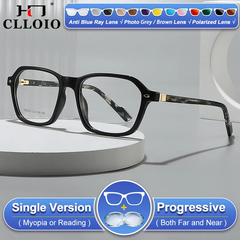 CLLOIO New Fashion Geometric Frame Photochromic Myopia Glasses For Men Anti Blue Ray Progressive Prescription Optical Eyeglasses
CLLOIO New Fashion Geometric Frame Photochromic Myopia Glasses For Men Anti Blue Ray Progressive Prescription Optical Eyeglasses