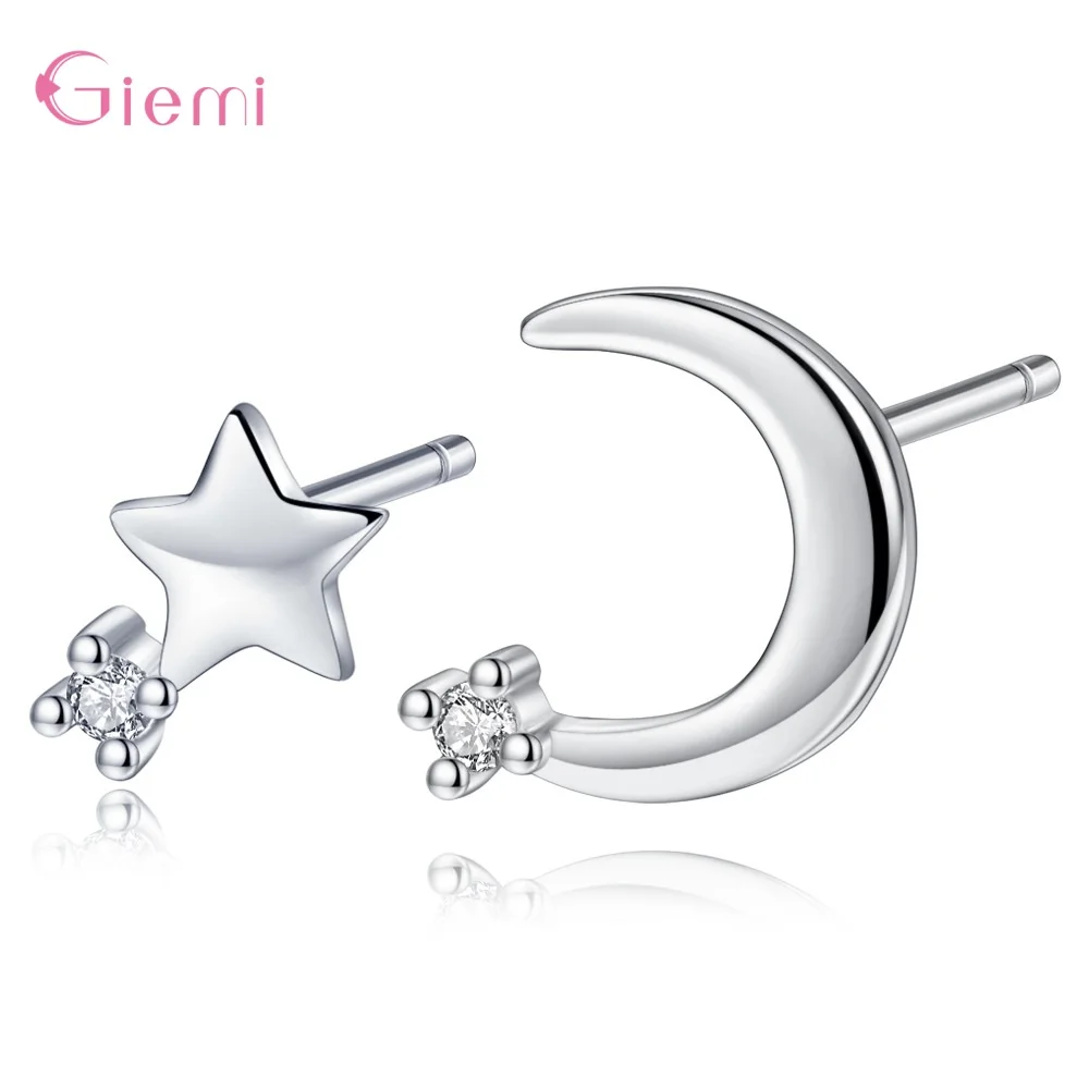 Модные стильные подвески из стерлингового серебра 925 пробы, асимметричные серьги-гвоздики с блестящими кристаллами и луной и звездой для женщин и девочек
Модные стильные подвески из стерлингового серебра 925 пробы, асимметричные серьги-гвоздики с блестящими кристаллами и луной и звездой для женщин и девочек