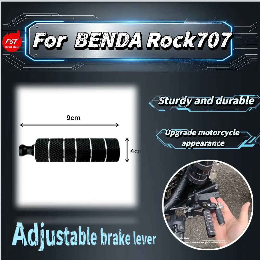 For BENDA Rock 707 Adjustable Brake Lever, Extended & Widened Brake Pedal CNC Aluminum Motorcycle Mod Accessories
For BENDA Rock 707 Adjustable Brake Lever, Extended & Widened Brake Pedal CNC Aluminum Motorcycle Mod Accessories