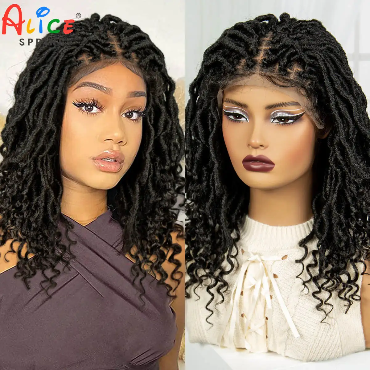 Синтетический плетеный парик с дредами, кружевной передний парик Goddes Locs, косички, парики с вьющимися концами, плетеный парик из искусственных локонов для чернокожих женщин 
Синтетический плетеный парик с дредами, кружевной передний парик Goddes Locs, косички, парики с вьющимися концами, плетеный парик из искусственных локонов для чернокожих женщин