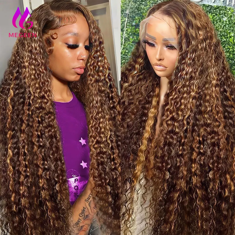 Megeen P4/27 Highlight Water Wave Wig 13X4 Lace Front Wig Transparent Lace Frontal Wig Human Hair Honey Blonde Ombre Colored Wig
Megeen P4/27 Highlight Water Wave Wig 13X4 Lace Front Wig Transparent Lace Frontal Wig Human Hair Honey Blonde Ombre Colored Wig