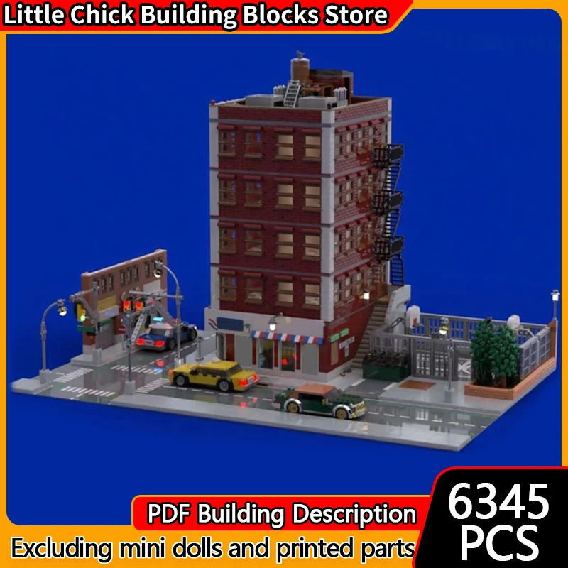 City Street View Model MOC Building Bricks Downtown Metro Corner Modular Technology Children Holiday Gifts Assemble Toys Suit
City Street View Model MOC Building Bricks Downtown Metro Corner Modular Technology Children Holiday Gifts Assemble Toys Suit