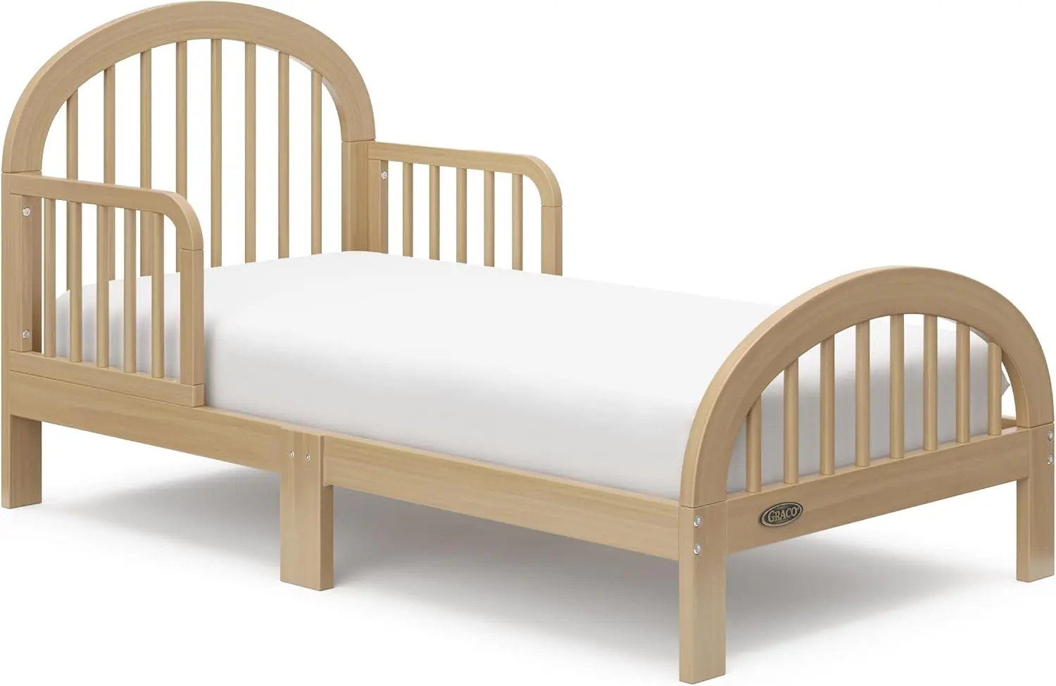 Toddler Bed with Safety Rails, GREENGUARD Gold Certified, Arched Design for Standard Mattress
Toddler Bed with Safety Rails, GREENGUARD Gold Certified, Arched Design for Standard Mattress