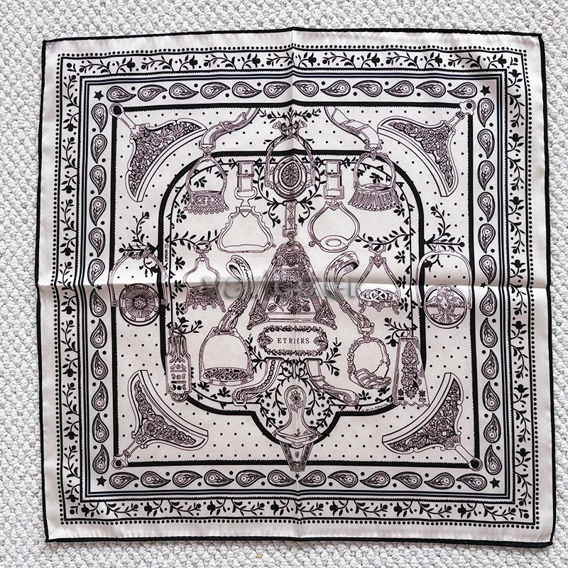 Two Faced Print Silk Scarf 53cm Hand Rolled Edge Square Bandanas Shawls Neck Head Accessories Bag Decoration Gift
Two Faced Print Silk Scarf 53cm Hand Rolled Edge Square Bandanas Shawls Neck Head Accessories Bag Decoration Gift