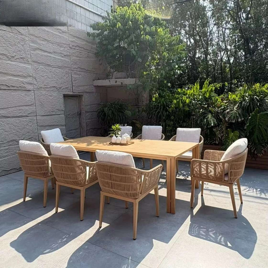 Teak Outdoor Furniture Restaurant Luxury Hotel Furniture Table And Chair Modern Furniture Wood Outdoor Dining Set
Teak Outdoor Furniture Restaurant Luxury Hotel Furniture Table And Chair Modern Furniture Wood Outdoor Dining Set
