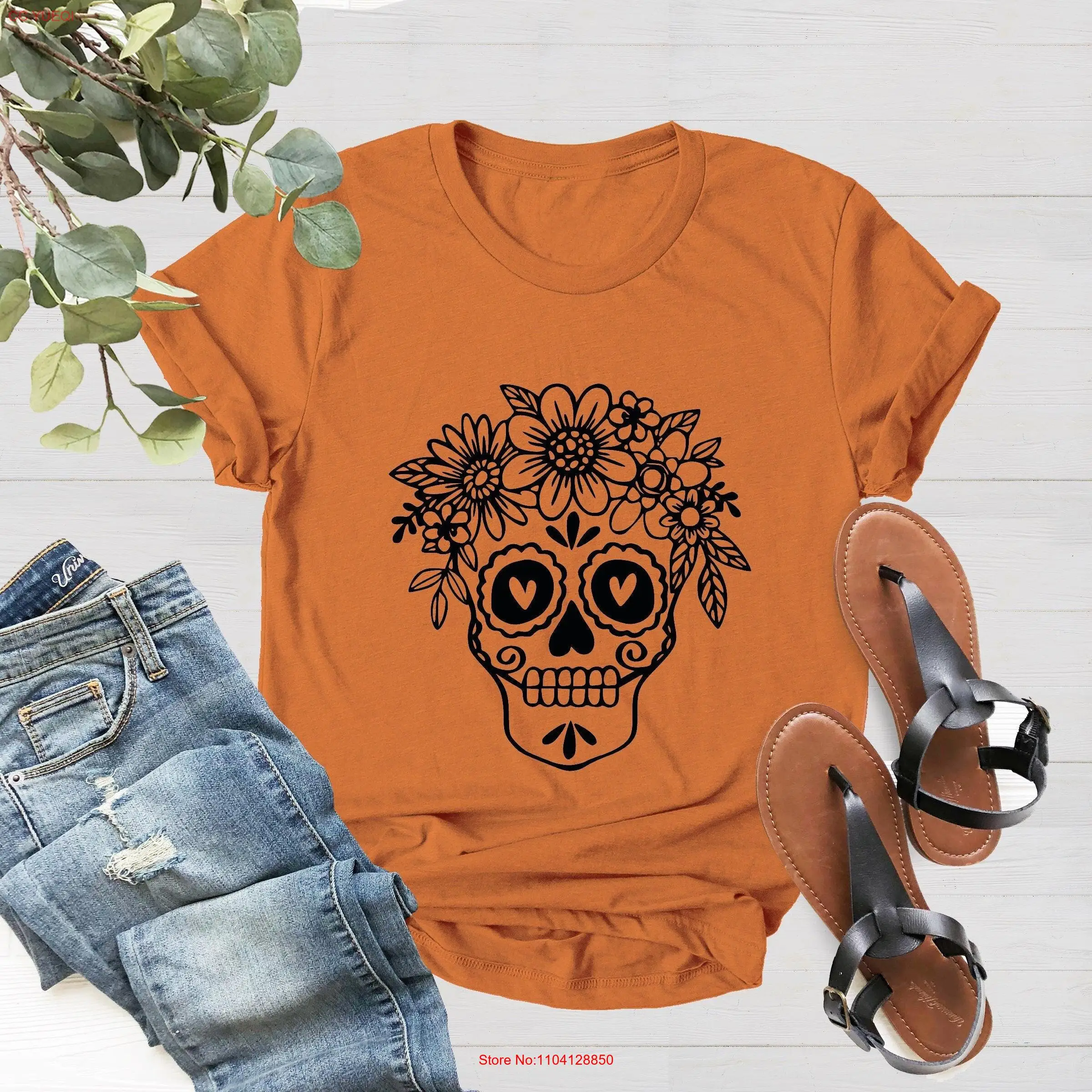 Dead Fashion Day Skeleton Flower Crown Halloween T Shirt Fall Hearts Skull Art Lover Party long or short sleeves
Dead Fashion Day Skeleton Flower Crown Halloween T Shirt Fall Hearts Skull Art Lover Party long or short sleeves