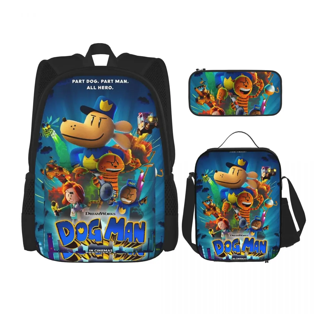 3pecs/set Dog Man Dogman Movie Comic Backpack for Boys Girls Cartoon Animals Laptop Computer Daypack Lunch bag Pencil Case
3pecs/set Dog Man Dogman Movie Comic Backpack for Boys Girls Cartoon Animals Laptop Computer Daypack Lunch bag Pencil Case