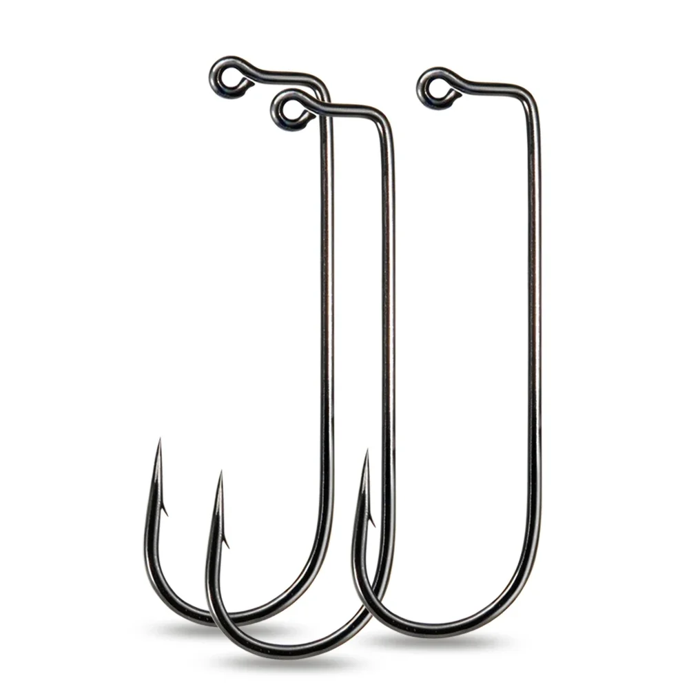 100Pcs High Carbon Steel Offset Worm Hook Barbed Fishing Hooks for Bass Trout Freshwater Saltwater Lure Jig Soft Bait fishhook
100Pcs High Carbon Steel Offset Worm Hook Barbed Fishing Hooks for Bass Trout Freshwater Saltwater Lure Jig Soft Bait fishhook