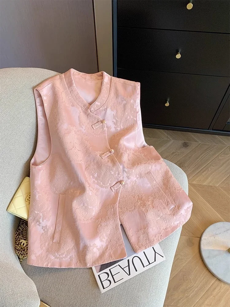 Сладкий розовый китайский жилет с вышивкой для мужчин и женщин, весна-осень, высококачественный национальный жилет с темпераментом, многослойный...
Сладкий розовый китайский жилет с вышивкой для мужчин и женщин, весна-осень, высококачественный национальный жилет с темпераментом, многослойный...