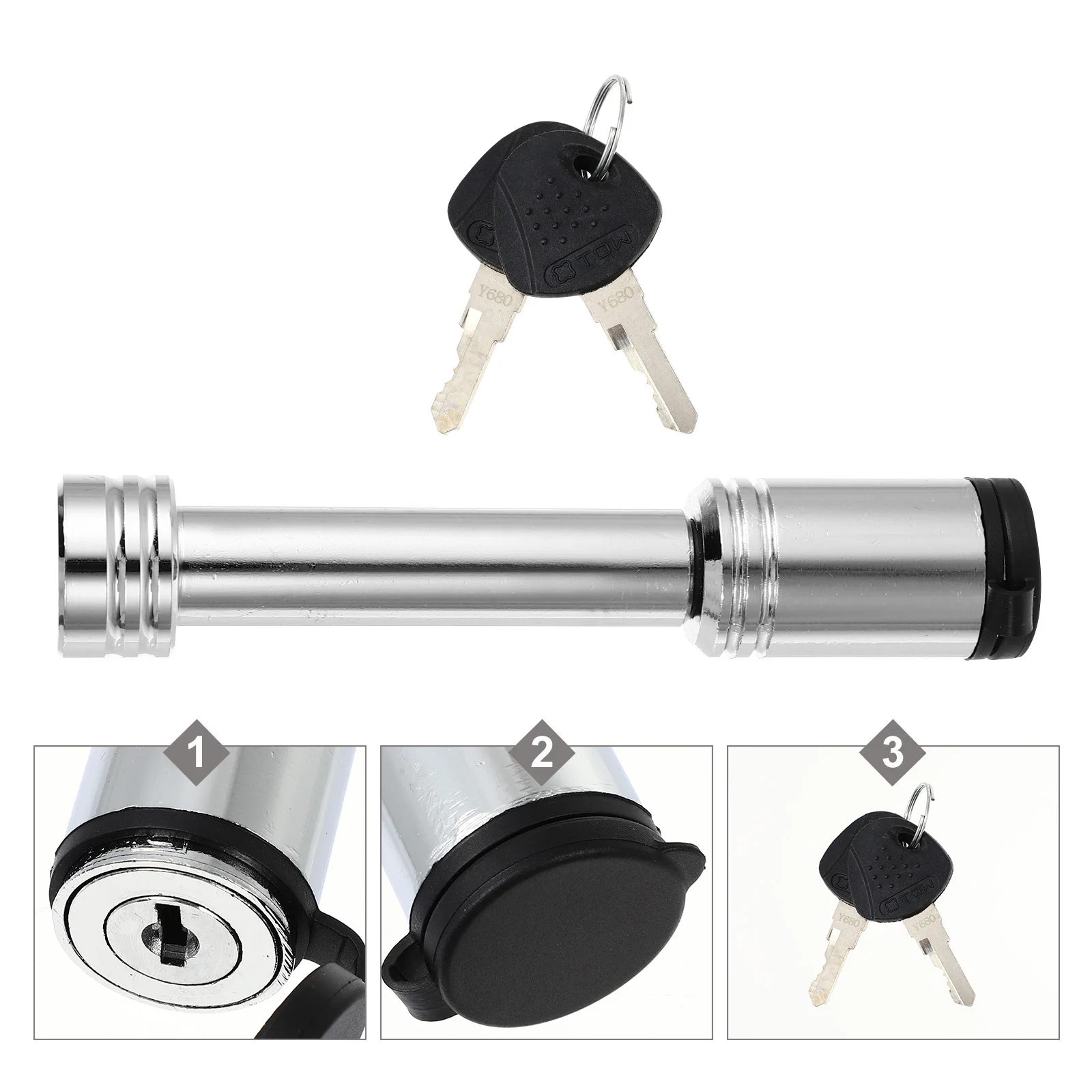 Trailer Lock Corrosion Resistant Receiver Hitch Secure Attachment Dust Proof Cover Fits Hitch Receivers Prevent Theft
Trailer Lock Corrosion Resistant Receiver Hitch Secure Attachment Dust Proof Cover Fits Hitch Receivers Prevent Theft