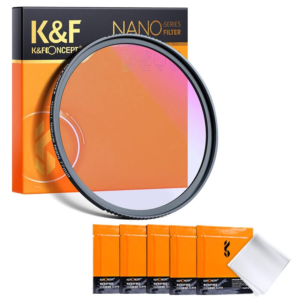 K&F Concept Clear Natural Night Light Pollution Reduction Filter for Photography Sky Star 52/58/67/72/77/82mm with 5PCS Cloth
K&F Concept Clear Natural Night Light Pollution Reduction Filter for Photography Sky Star 52/58/67/72/77/82mm with 5PCS Cloth