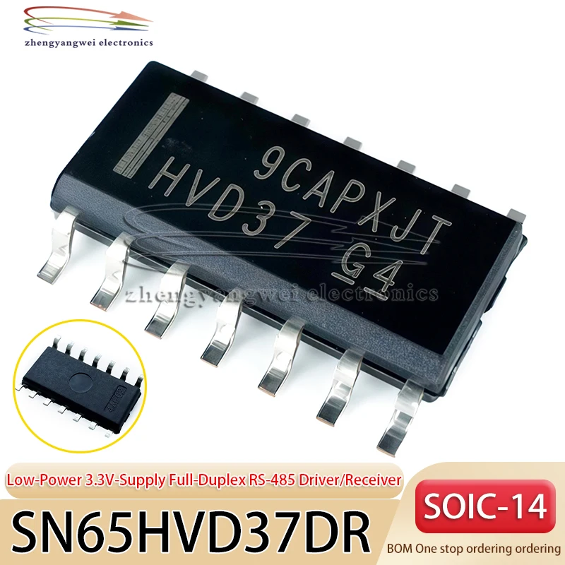 5PCS SN65HVD37DR SN65HVD37D Code HVD37 SOIC-14 Low Power 3.3V Power Supply Full Duplex RS-485 Driver Receiver
5PCS SN65HVD37DR SN65HVD37D Code HVD37 SOIC-14 Low Power 3.3V Power Supply Full Duplex RS-485 Driver Receiver