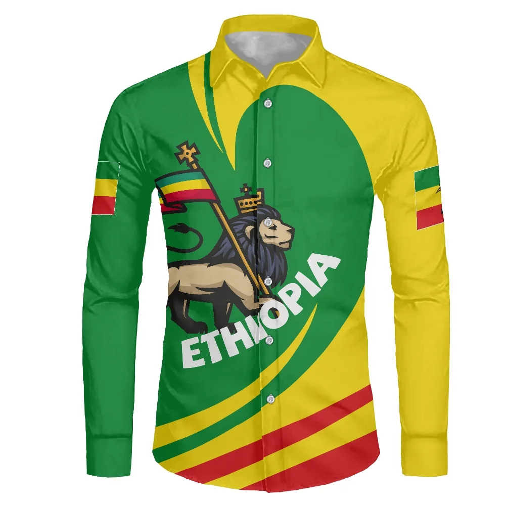 Ethiopian Flag Print Men's Shirt Men Long Sleeve Shirt Fall Fashion Streetwear Party yellow Green Shirt For Men 2022 Design
Ethiopian Flag Print Men's Shirt Men Long Sleeve Shirt Fall Fashion Streetwear Party yellow Green Shirt For Men 2022 Design