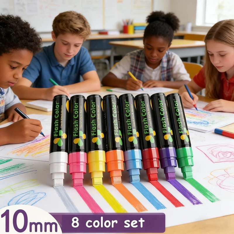 8 Color/Set LED Highlighter Fluorescent Marker Pens, Erasable Chalk (5/6/8/10mm), For LED Writing Board & Graffiti Art
8 Color/Set LED Highlighter Fluorescent Marker Pens, Erasable Chalk (5/6/8/10mm), For LED Writing Board & Graffiti Art
