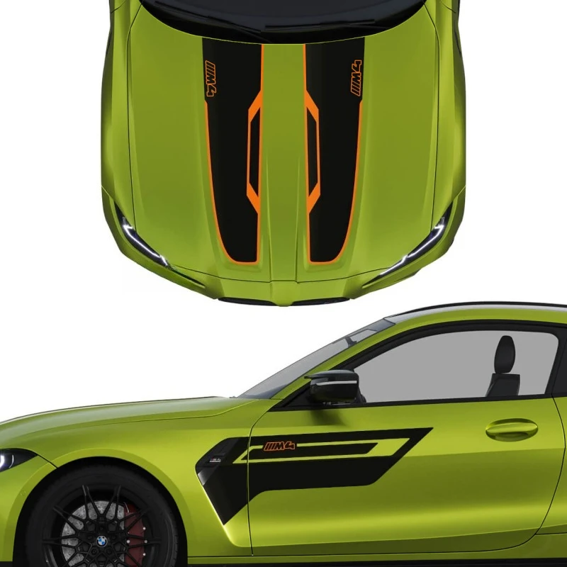 Наклейки для автомобиля BMW M4 G82 M Performance: виниловые наклейки на капот и боковые части
Наклейки для автомобиля BMW M4 G82 M Performance: виниловые наклейки на капот и боковые части