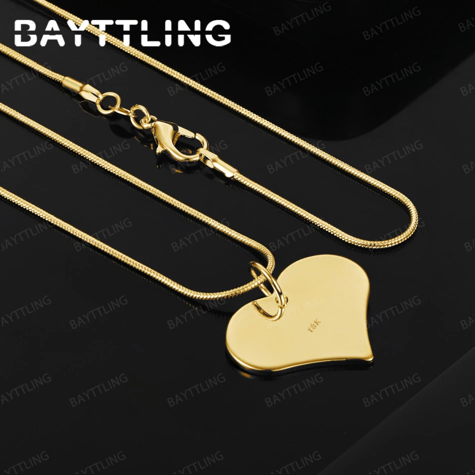 925 Silver 18K Gold 16-30 Inch Exquisite Heart-Shaped Pendant Necklace For Women Girlfriend Gift Jewelry Wedding Accessories
925 Silver 18K Gold 16-30 Inch Exquisite Heart-Shaped Pendant Necklace For Women Girlfriend Gift Jewelry Wedding Accessories