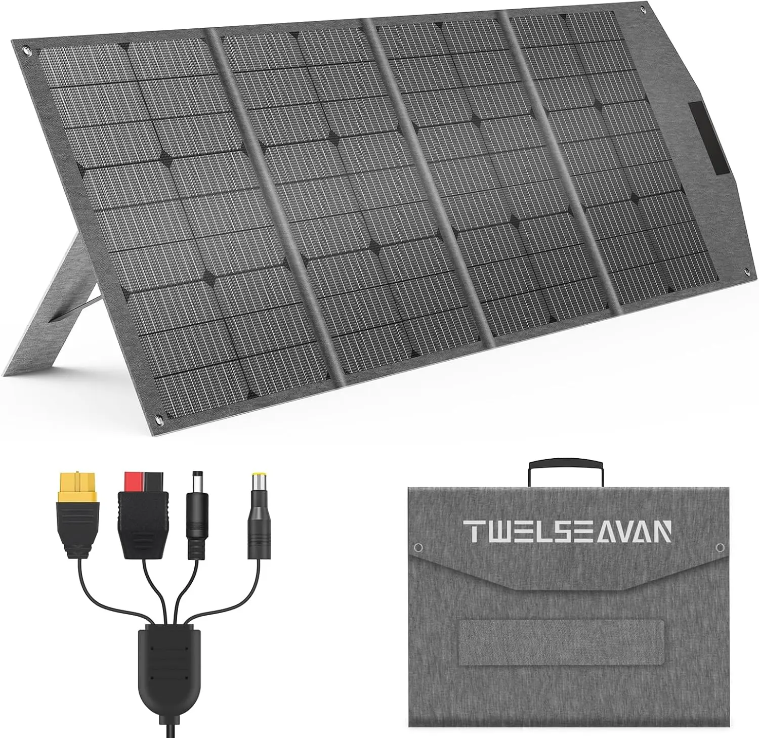 120W Portable Solar Panel for Power Station, 23.5% Efficiency ETFE Foldable Solar Charger with Adjustable Kickstands and QC3.0
120W Portable Solar Panel for Power Station, 23.5% Efficiency ETFE Foldable Solar Charger with Adjustable Kickstands and QC3.0
