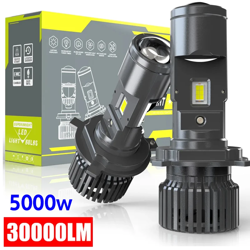 2 pcs H4 Bi Mini LED Projector Lens Car Light Bulb EMC Car Headlight Turbo Light Canbus Plug and Play Dual Motorcycle High Low B
2 pcs H4 Bi Mini LED Projector Lens Car Light Bulb EMC Car Headlight Turbo Light Canbus Plug and Play Dual Motorcycle High Low B