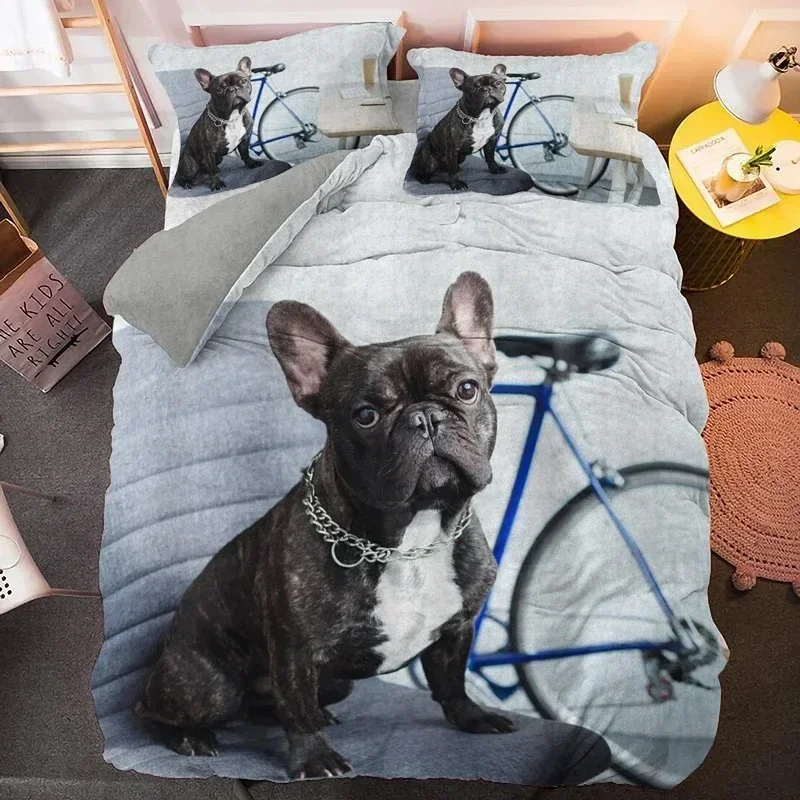 Top 3D Bulldog Bedding Set Pet Animal Dog Duvet Cover for Kids Adult Bedclothes Covers Comforter Sets Cute Bed Quilt Cover 
Top 3D Bulldog Bedding Set Pet Animal Dog Duvet Cover for Kids Adult Bedclothes Covers Comforter Sets Cute Bed Quilt Cover