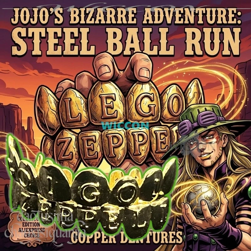Anime Jooooo Sbr Cosplay Zeppeling Handsome Punk Cool Fake Big Gold Braces Cartoon Props Accessories Birthday Gift Halloween Cos
Anime Jooooo Sbr Cosplay Zeppeling Handsome Punk Cool Fake Big Gold Braces Cartoon Props Accessories Birthday Gift Halloween Cos