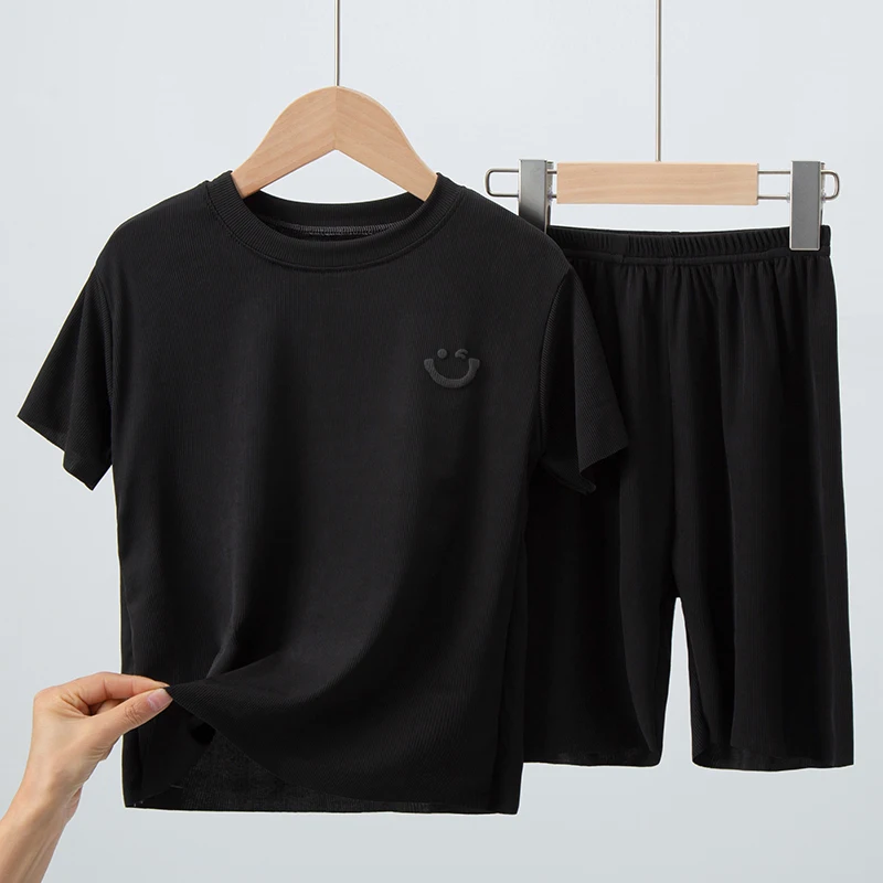 Summer Children's Spwear Set Ice Silk ort Sve orts Home Clothes Air Conditioning Clothes Thin Boys Girls Home Suit
Summer Children's Spwear Set Ice Silk ort Sve orts Home Clothes Air Conditioning Clothes Thin Boys Girls Home Suit