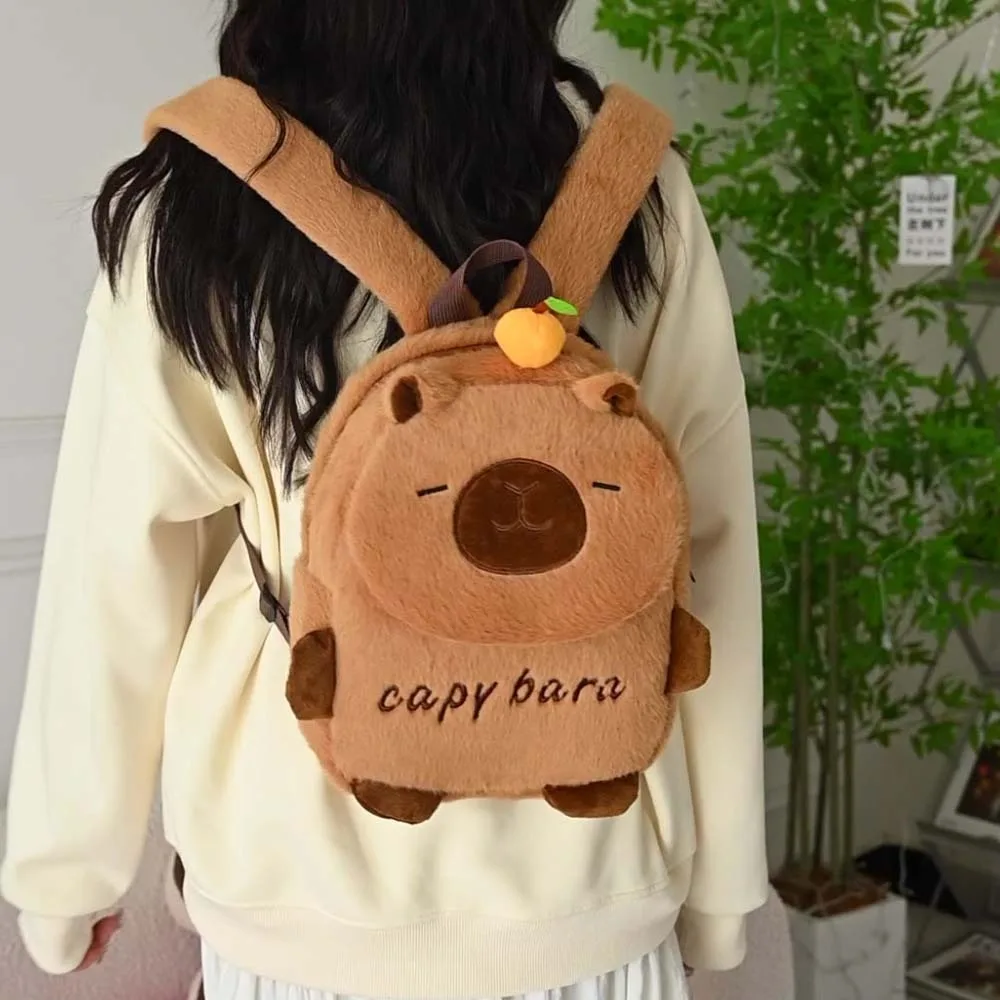 Thickened Capybara Plush Backpack PP Cotton Lightweight Cartoon Animal Daypack Furry Soft Large Capacity School Bag Gifts
Thickened Capybara Plush Backpack PP Cotton Lightweight Cartoon Animal Daypack Furry Soft Large Capacity School Bag Gifts