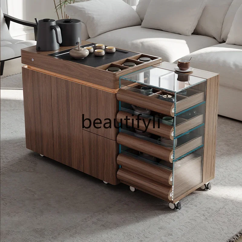 ls 27Mobile tea table side cabinet tea set storage glass display cabinet solid wood cabinet tea table storage side table
ls 27Mobile tea table side cabinet tea set storage glass display cabinet solid wood cabinet tea table storage side table