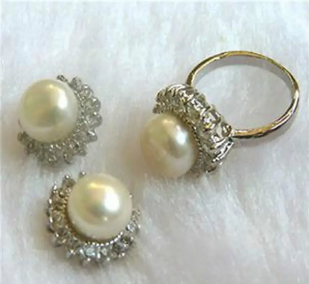 Fashion Noblest Natural White Akoya Cultured Pearl Ring + Earrings Set new - watch wholesale Quartz stone CZ cr
Fashion Noblest Natural White Akoya Cultured Pearl Ring + Earrings Set new - watch wholesale Quartz stone CZ cr