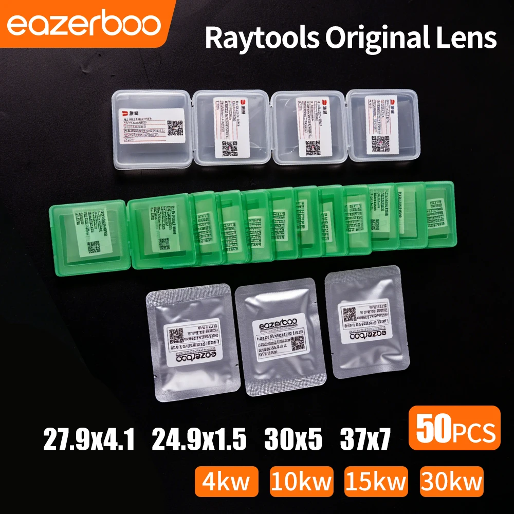 Original Raytools Fiber Laser Lens 27.9x4.1 24.9x15 4kw Protective Lens for Laser Cutting Head 30x5 37x7 15kw Laser Machine Lens
Original Raytools Fiber Laser Lens 27.9x4.1 24.9x15 4kw Protective Lens for Laser Cutting Head 30x5 37x7 15kw Laser Machine Lens