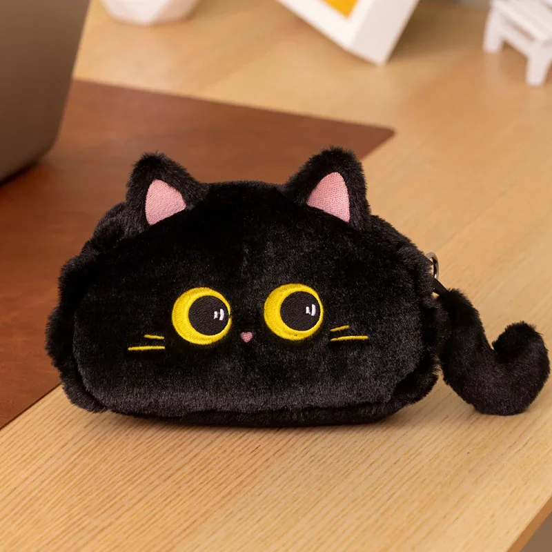 Cute Black Cat Plush Pencil Case 2 Styles Fluffy Kitten Cosmetic Bag for Stationery, Makeup and Travel Storage.
Cute Black Cat Plush Pencil Case 2 Styles Fluffy Kitten Cosmetic Bag for Stationery, Makeup and Travel Storage.