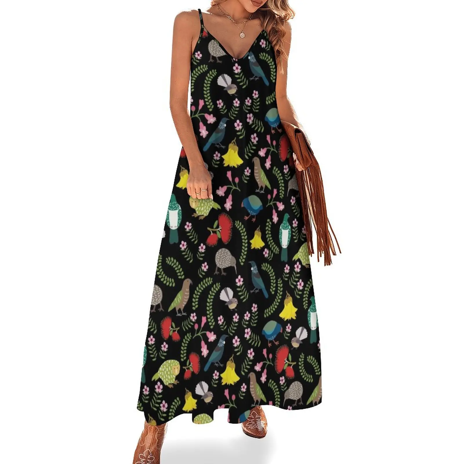 New Zealand Birds and Flowers BLACK Sleeveless Dress Aesthetic clothing Women dresses summer summer dress women 2025
New Zealand Birds and Flowers BLACK Sleeveless Dress Aesthetic clothing Women dresses summer summer dress women 2025