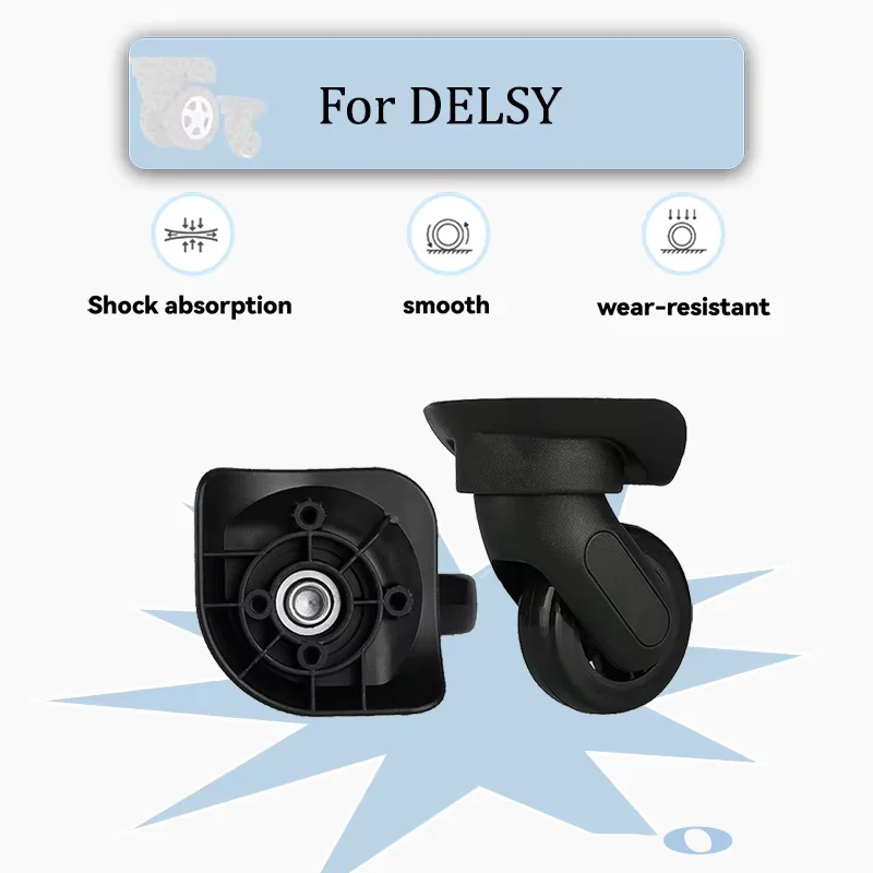 For DELSY W166 Portable Luggage Wheels Replacement Set 360° Silent Swivel Casters Wear-Resistant Suitcase Accessories
For DELSY W166 Portable Luggage Wheels Replacement Set 360° Silent Swivel Casters Wear-Resistant Suitcase Accessories