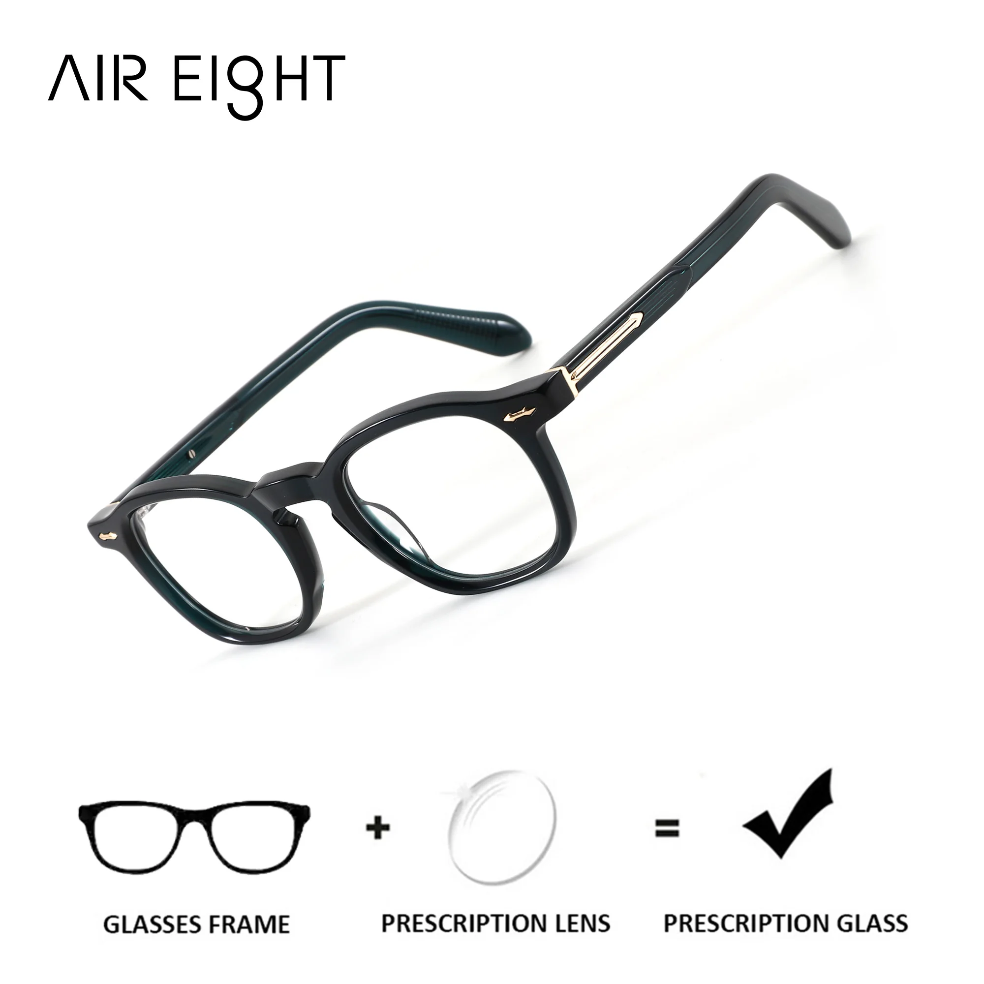 AIREIGHT Square Acetate Prescription Glasses For Men Myopia Eyewear Progressive Multifocal Custom Lenses with Recipe
AIREIGHT Square Acetate Prescription Glasses For Men Myopia Eyewear Progressive Multifocal Custom Lenses with Recipe