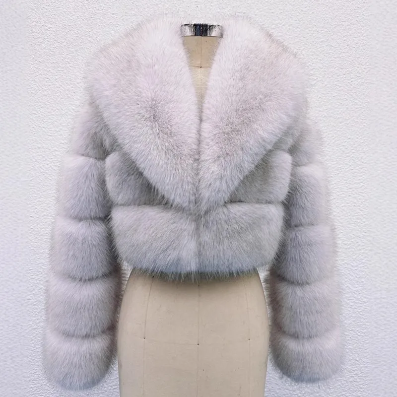 2025 Winter Women's Faux Fur Thick Jacket Cropped Short Big Collar High Waist Faux Fur Coat Winter Outwear Faux Fur Coats Tops
2025 Winter Women's Faux Fur Thick Jacket Cropped Short Big Collar High Waist Faux Fur Coat Winter Outwear Faux Fur Coats Tops