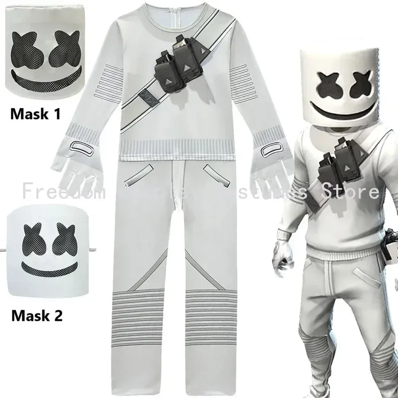 Kids Fortnites DJ Marshmello Cosplay Halloween Costume with Boys Girls 842 Jumpsuit Carnival Party Electric Syllables Bodysuit
Kids Fortnites DJ Marshmello Cosplay Halloween Costume with Boys Girls 842 Jumpsuit Carnival Party Electric Syllables Bodysuit