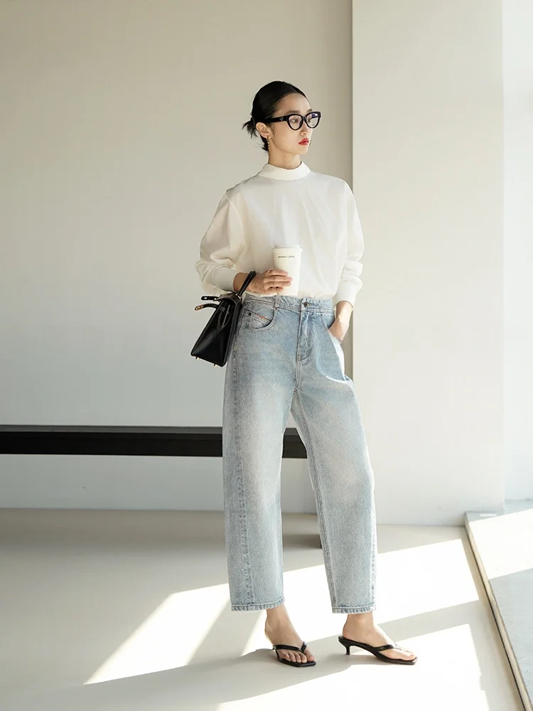 Джинсы LemonChen Denim Player Series KIPAS 3D Tailoring Baggy Nine Points, ретро-стиль, средняя посадка, из ПУ-ткани, весна 2025
Джинсы LemonChen Denim Player Series KIPAS 3D Tailoring Baggy Nine Points, ретро-стиль, средняя посадка, из ПУ-ткани, весна 2025