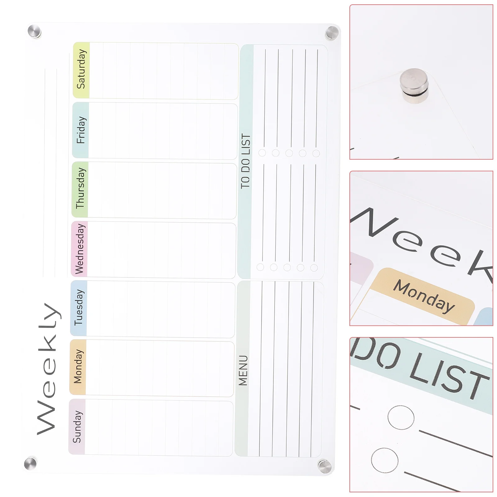 Acrylic Whiteboard for Refrigerator Magnetic Dry Erase Board Calendar Planner Schedule Writing Board Reusable Reminder Notepad
Acrylic Whiteboard for Refrigerator Magnetic Dry Erase Board Calendar Planner Schedule Writing Board Reusable Reminder Notepad
