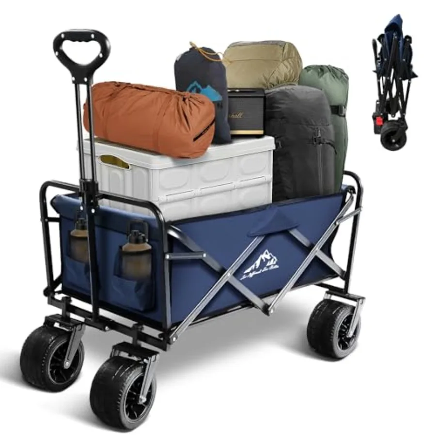 Collapsible Folding Wagon Capacity 300lbs Heavy Duty Foldable Cart with Two Drink Holders Portable Utility Grocery Wagon for Ca
Collapsible Folding Wagon Capacity 300lbs Heavy Duty Foldable Cart with Two Drink Holders Portable Utility Grocery Wagon for Ca