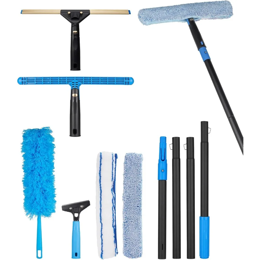 Swivel Squeegee Kit with Extension Poles Glass Scraper Bendable Duster Window Cleaning Cloth for Home Car Floor Garden
Swivel Squeegee Kit with Extension Poles Glass Scraper Bendable Duster Window Cleaning Cloth for Home Car Floor Garden
