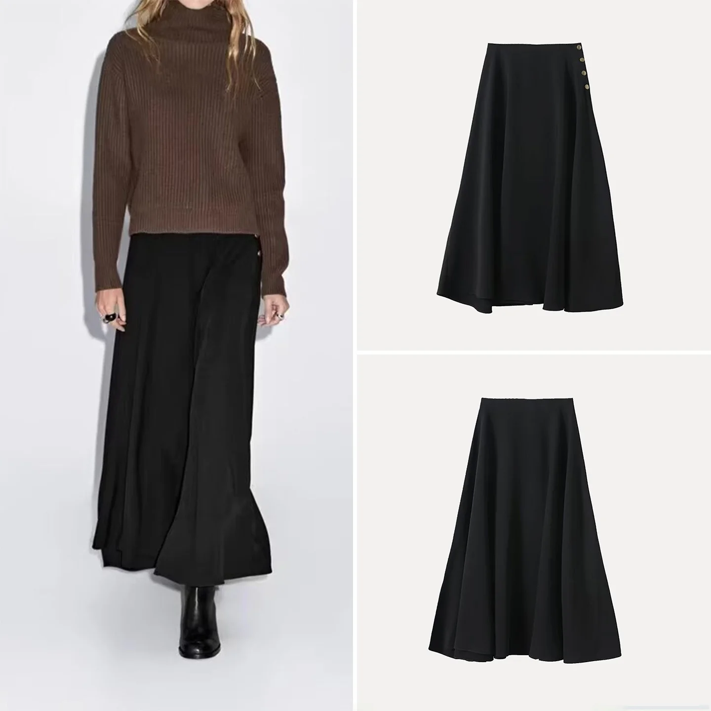 Модная женская юбка-миди с вышивкой пуговицами, расклешенная, с завышенной талией, для повседневной носки, из других материалов, стандартный крой.
Модная женская юбка-миди с вышивкой пуговицами, расклешенная, с завышенной талией, для повседневной носки, из других материалов, стандартный крой.