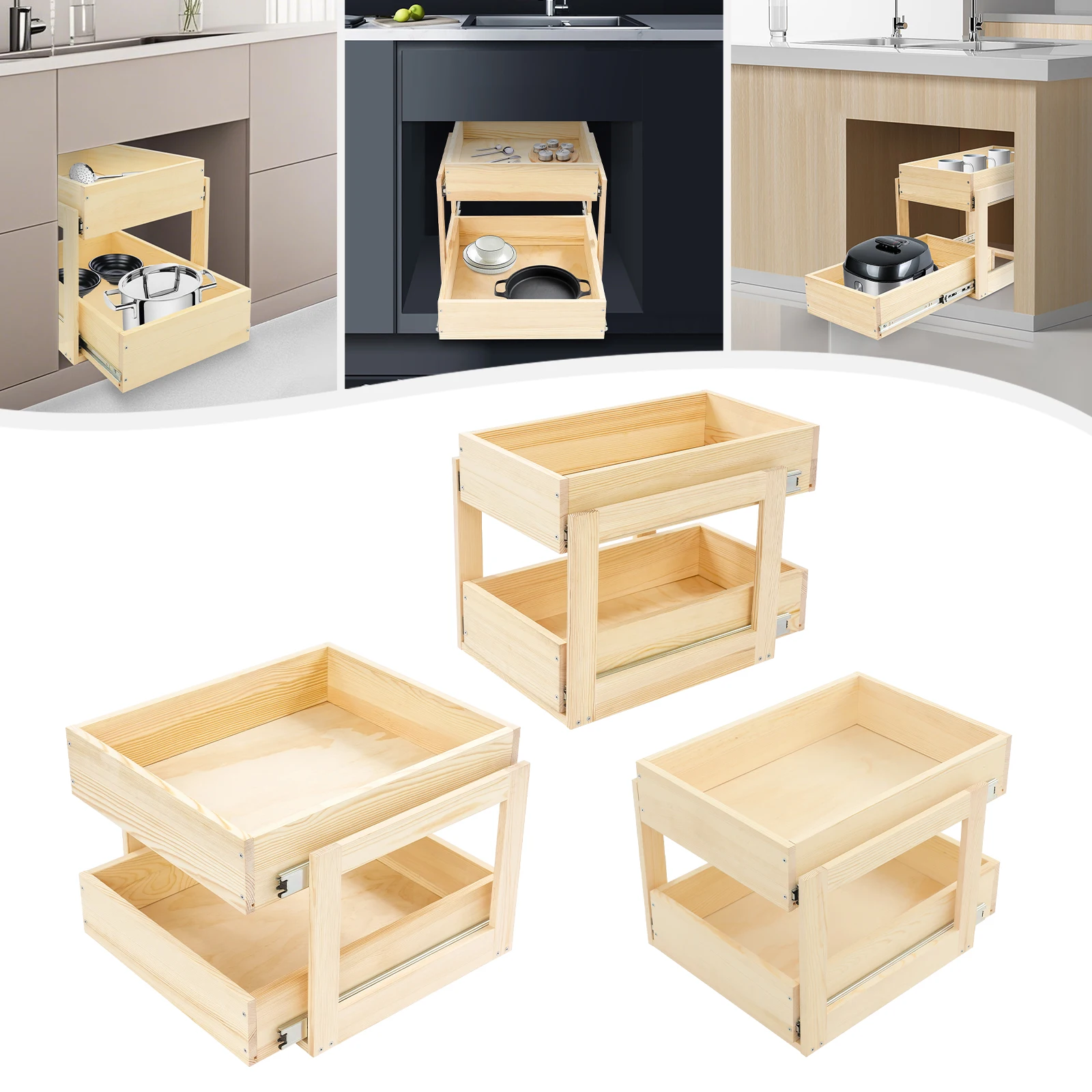 1.5cm Original Pine Wood Cabinet Organizer,Small/Middle/Large Wood Color Rectangle Drawer Shelves Storage for Kitchen
1.5cm Original Pine Wood Cabinet Organizer,Small/Middle/Large Wood Color Rectangle Drawer Shelves Storage for Kitchen