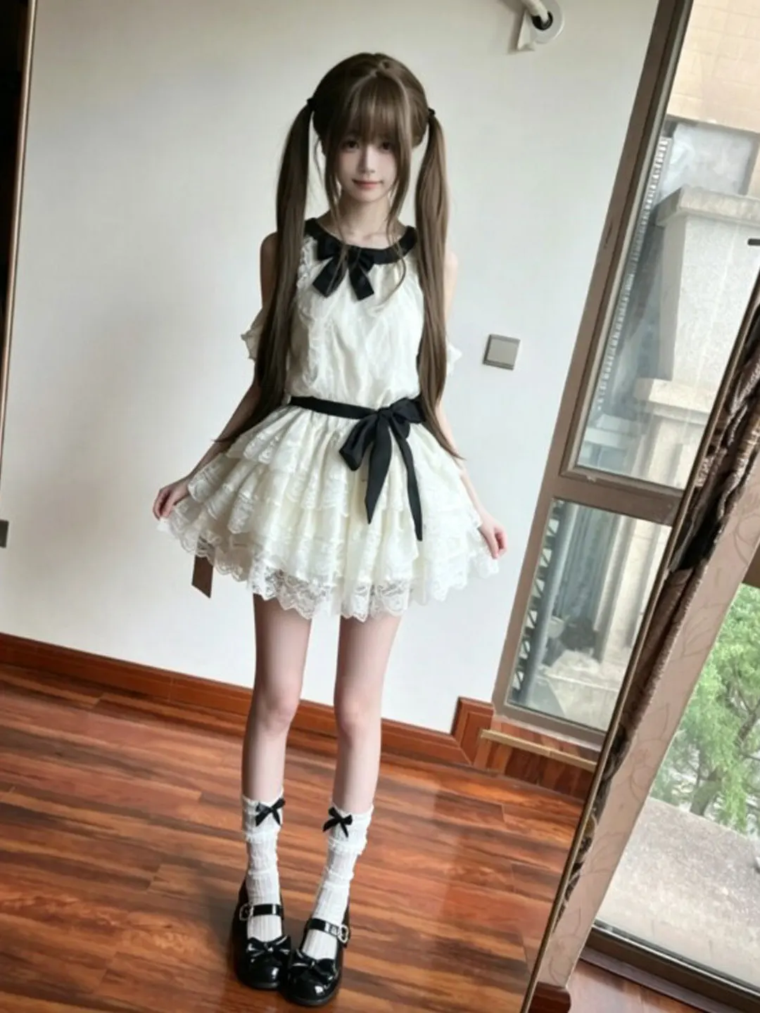 Sweet Fairy Short Dress Unique Waist-Cinching Puffy Sleeveless Summer Cotton Gown for Young Women Soft Style Lace Splice
Sweet Fairy Short Dress Unique Waist-Cinching Puffy Sleeveless Summer Cotton Gown for Young Women Soft Style Lace Splice