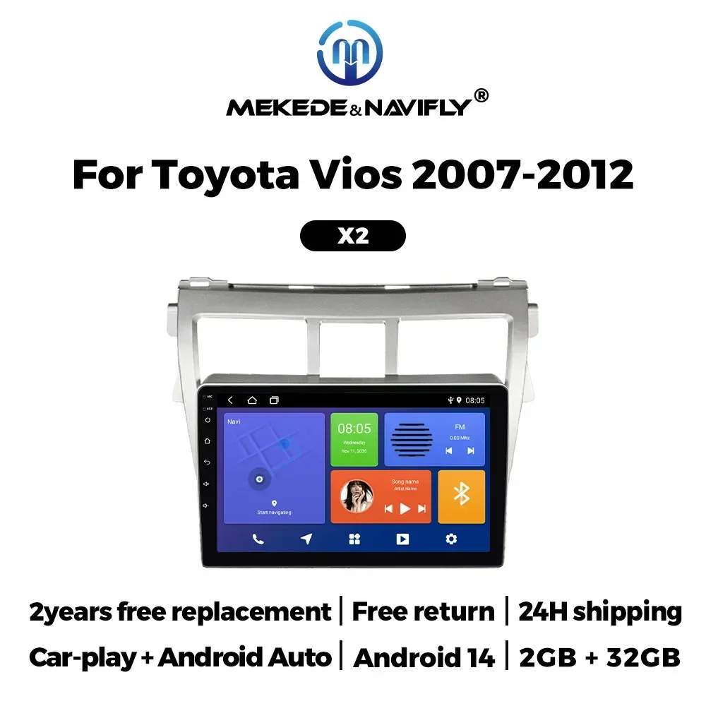 Wireless for CarPlay Android Auto Car Radio for Toyota VIOS Yaris 2007-2012 Video Multimedia Player GPS Stereo Head Unit BT WiFi
Wireless for CarPlay Android Auto Car Radio for Toyota VIOS Yaris 2007-2012 Video Multimedia Player GPS Stereo Head Unit BT WiFi