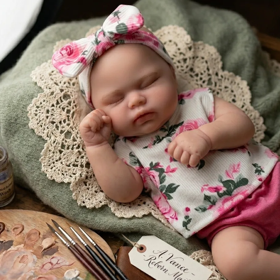 13 Inch Handmade 3D Painted Lifelike Soft Touch Full Silicone Sleeping Reborn Baby Girl Doll
13 Inch Handmade 3D Painted Lifelike Soft Touch Full Silicone Sleeping Reborn Baby Girl Doll