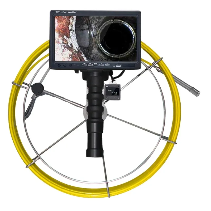 Handheld sewer drainage pipe inspection endoscope borescope with meter counter
Handheld sewer drainage pipe inspection endoscope borescope with meter counter