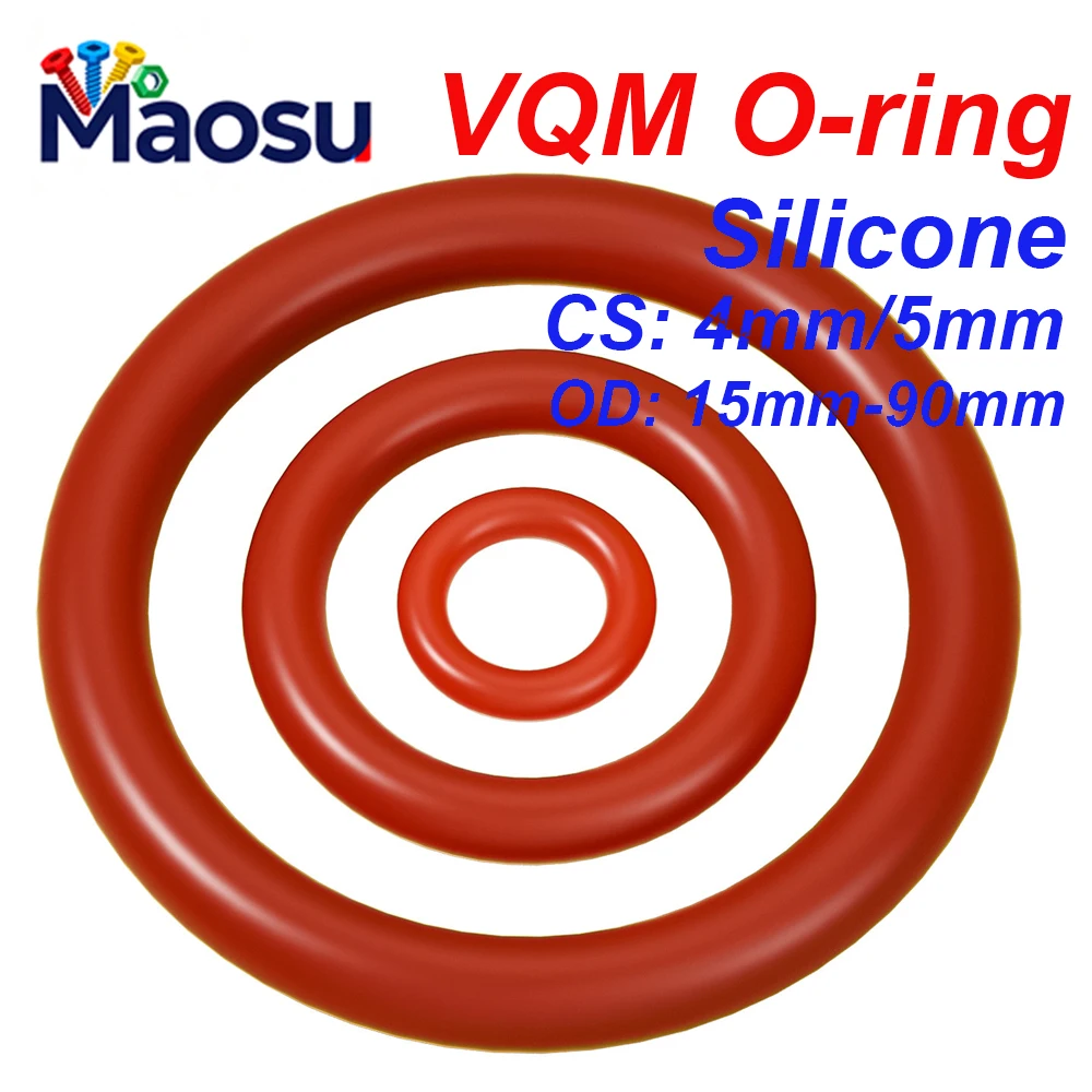 Maosu Red Silicone O Ring CS 4/5mm VMQ Sealing Gasket Ring Waterproof Washer Heat-Resistant Food Grade Silicone Insulated Gasket
Maosu Red Silicone O Ring CS 4/5mm VMQ Sealing Gasket Ring Waterproof Washer Heat-Resistant Food Grade Silicone Insulated Gasket