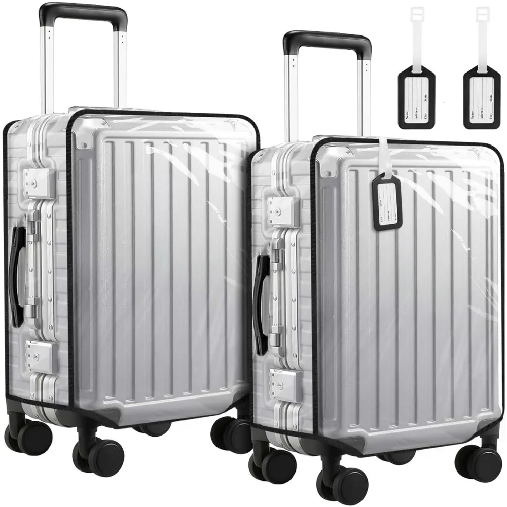 2 Pack 20 Inch Clear PVC Suitcase Luggage Cover Protectors for Wheeled Luggage
2 Pack 20 Inch Clear PVC Suitcase Luggage Cover Protectors for Wheeled Luggage