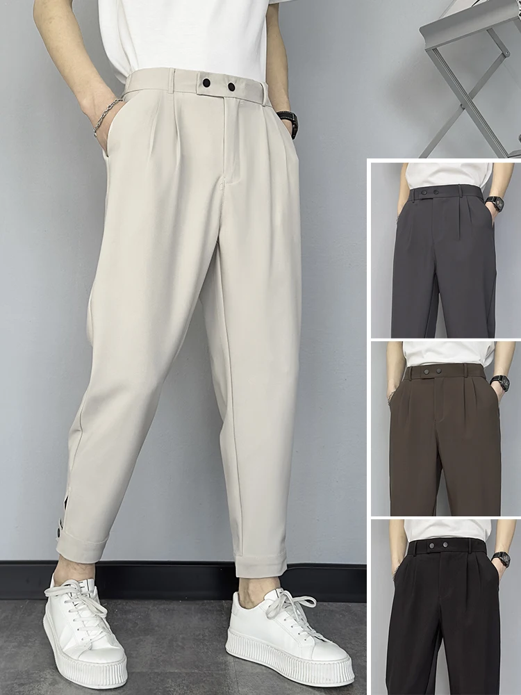 Men's Casual Nine-Foot West Pants Summer Thin Ice Silk Trendy Brand Faion Cuffed Youthful Sle Casual Trousers
Men's Casual Nine-Foot West Pants Summer Thin Ice Silk Trendy Brand Faion Cuffed Youthful Sle Casual Trousers