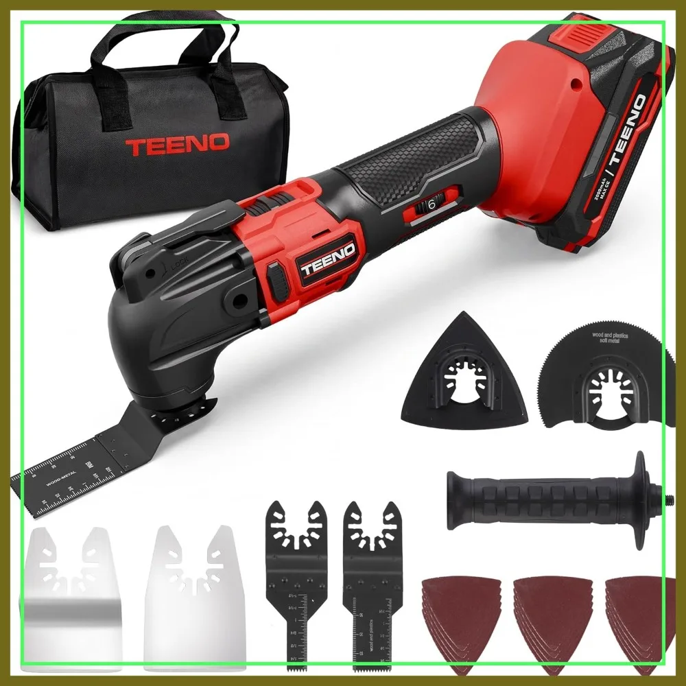 20V Cordless Oscillating Tool with Battery, 6 Speeds, Quick-Lock, 26PCS Blades & Bag
20V Cordless Oscillating Tool with Battery, 6 Speeds, Quick-Lock, 26PCS Blades & Bag